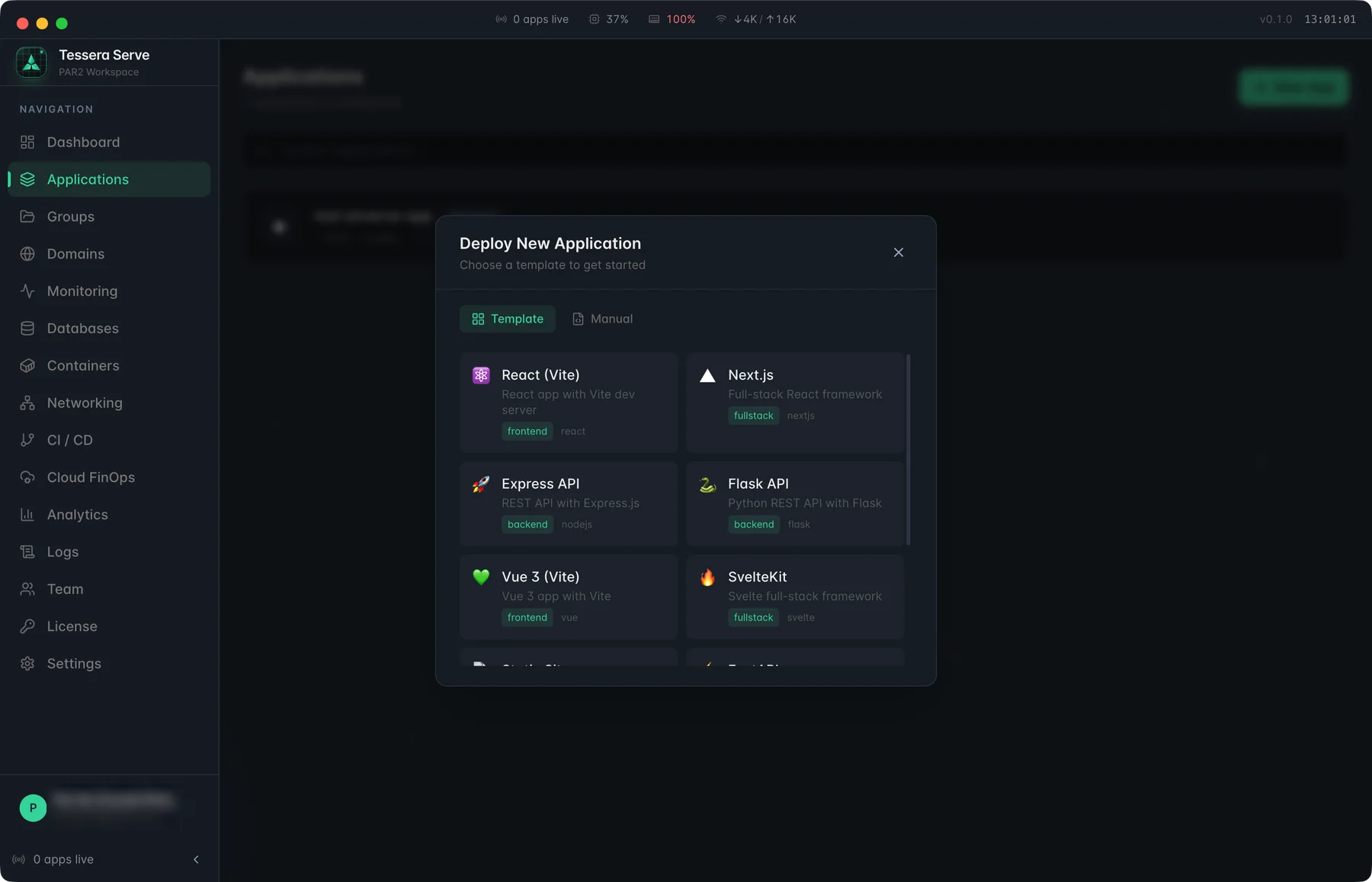 Tessera Serve — New App